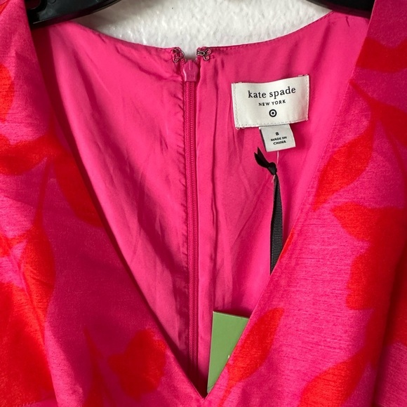 KATE SPADE For Target Pink Sleeveless VNeck Size 8 Pink Formal Midi Dress BNWT - Picture 5 of 13